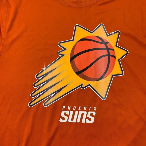 Phoenix Suns T Shirt Mens L Large Orange Devin Booker Sweat Wicking Crew Neck - Picture 3 of 10
